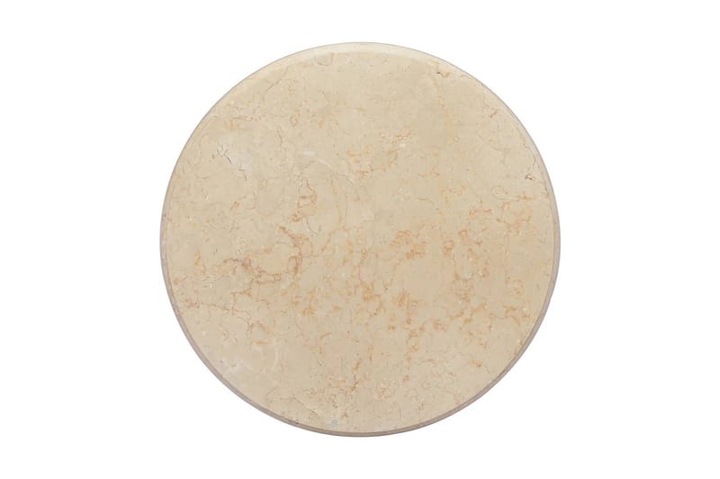 Bordsskiva gräddvit Ã˜50x2,5 cm marmor - Vit - Bordsskiva