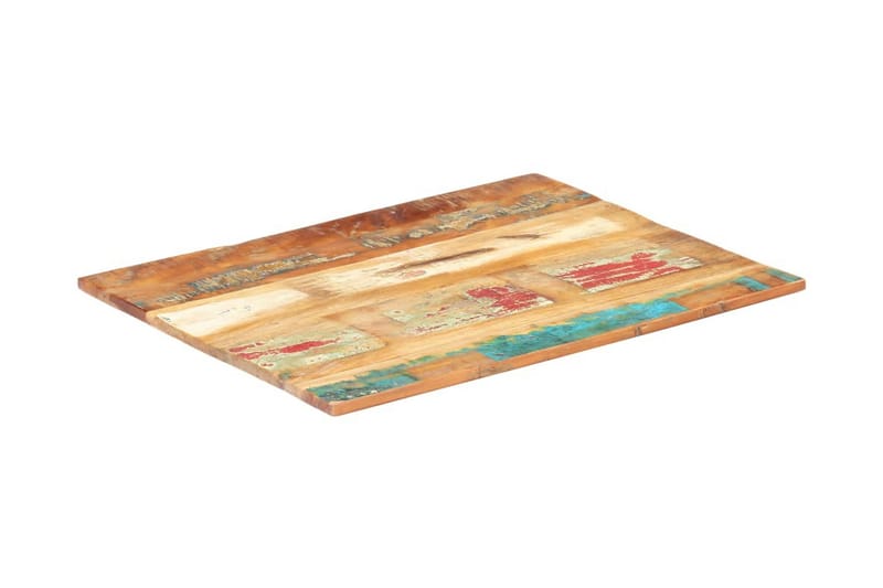 Rektangulär bordsskiva 60x80 cm 15-16 mm massivt återvunnet - Flerfärgad - Möbler - Tillbehör & accessoarer - Bordstillbehör - Bordsskiva