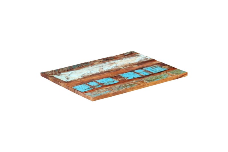 Rektangulär bordsskiva 60x80 cm 25-27 mm massivt återvunnet - Flerfärgad - Möbler - Tillbehör & accessoarer - Bordstillbehör - Bordsskiva