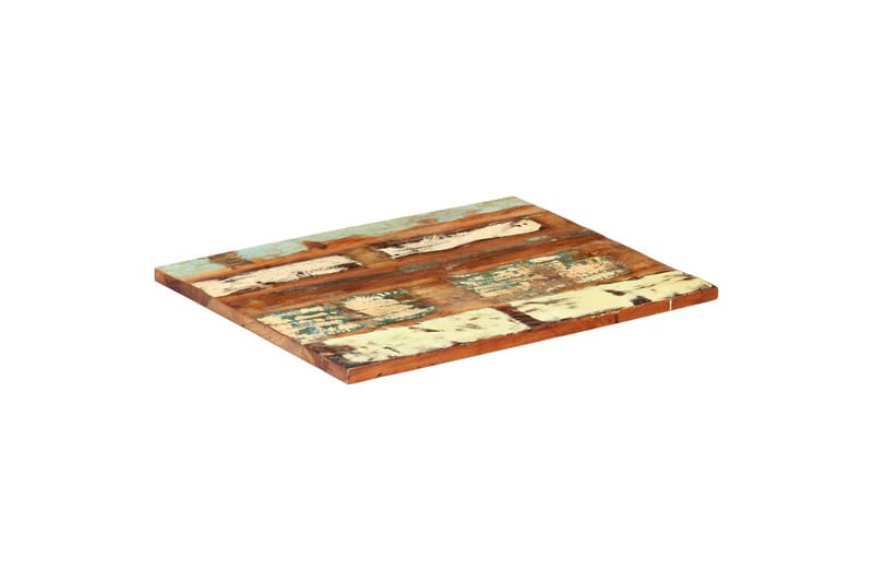 Rektangulär bordsskiva 60x80 cm 25-27 mm massivt återvunnet - Flerfärgad - Möbler - Tillbehör & accessoarer - Bordstillbehör - Bordsskiva