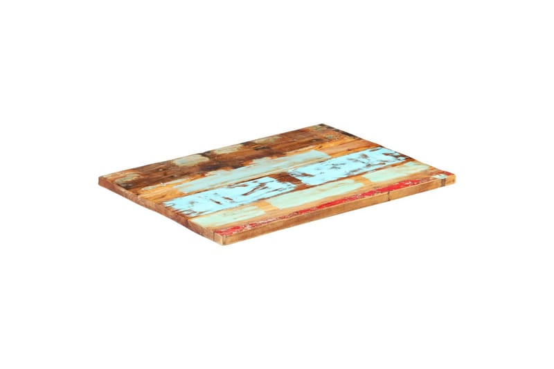 Rektangulär bordsskiva 60x80 cm 25-27 mm massivt återvunnet - Flerfärgad - Möbler - Tillbehör & accessoarer - Bordstillbehör - Bordsskiva