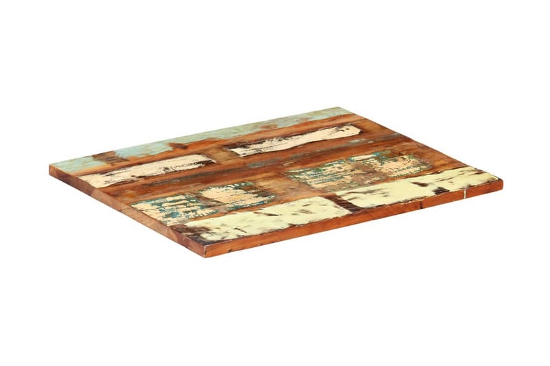 Rektangulär bordsskiva 60x90 cm 25-27 mm massivt återvunnet - Flerfärgad - Möbler - Tillbehör & accessoarer - Bordstillbehör - Bordsskiva