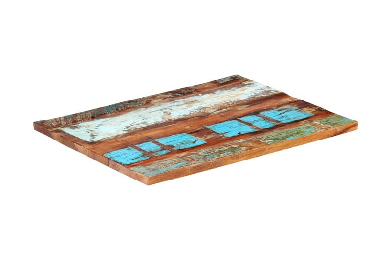 Rektangulär bordsskiva 60x90 cm 25-27 mm massivt återvunnet - Flerfärgad - Möbler - Tillbehör & accessoarer - Bordstillbehör - Bordsskiva