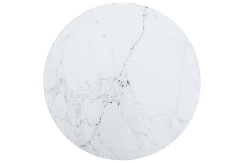 Bordsskiva vit Ã˜50x0,8 cm härdat glas med marmortextur - Vit - Möbler - Tillbehör & accessoarer - Bordstillbehör - Bordsskiva