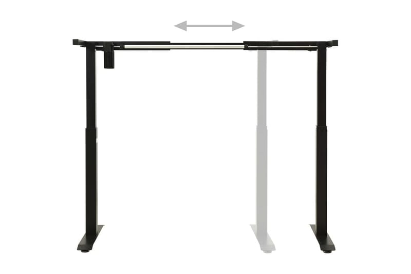 Justerbar skrivbordsram med en motor svart - Svart - Möbler - Tillbehör & accessoarer - Bordstillbehör