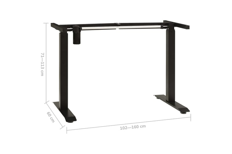 Justerbar skrivbordsram med en motor svart - Svart - Möbler - Tillbehör & accessoarer - Bordstillbehör