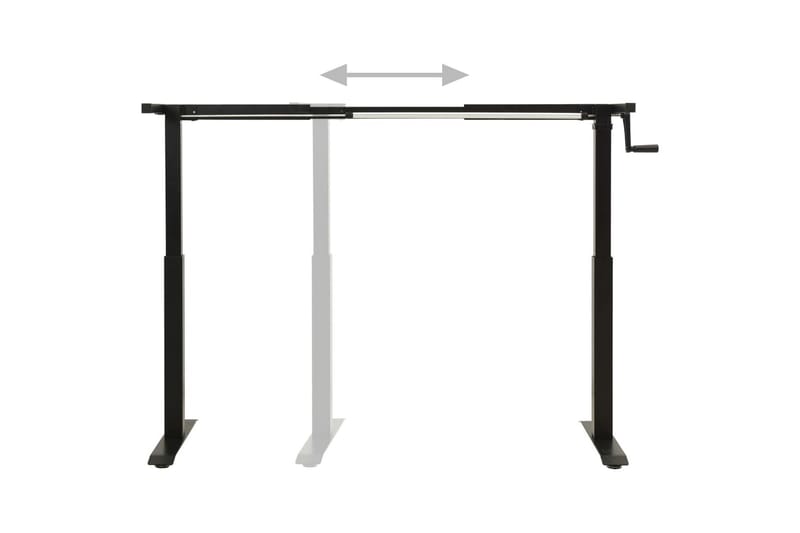 Justerbar skrivbordsram med vev manuell svart - Svart - Möbler - Tillbehör & accessoarer - Bordstillbehör