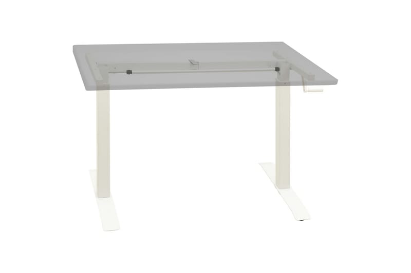 Justerbar skrivbordsram med vev manuell vit - Vit - Möbler - Tillbehör & accessoarer - Bordstillbehör