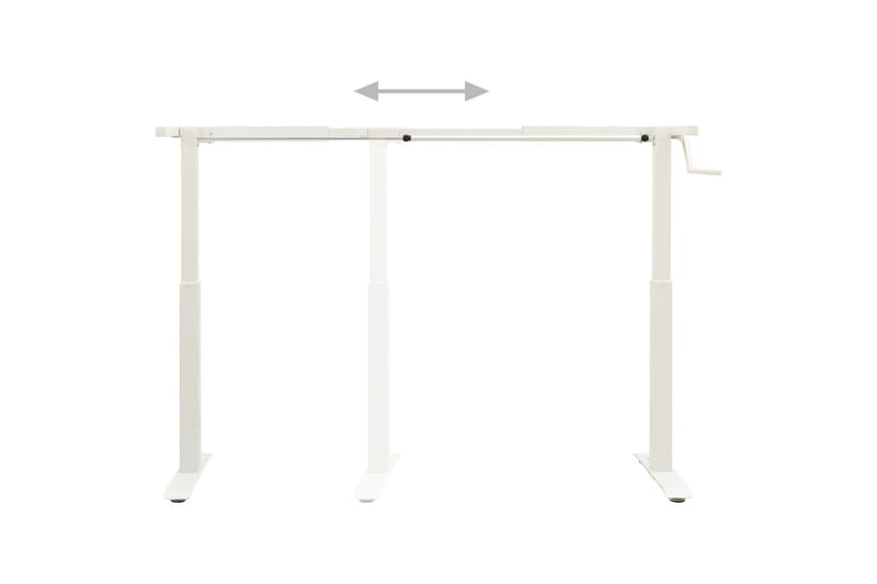 Justerbar skrivbordsram med vev manuell vit - Vit - Möbler - Tillbehör & accessoarer - Bordstillbehör