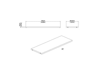 Trysil Hyllplan 75,4x26,45 cm - Vit - Förvaring - Köksförvaring - Kökshylla