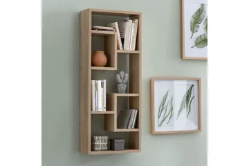 Vägghylla Wohnling melaminbelagd MDF, förvaringshylla, modern stil Sonoma - Sonoma - Förvaring - Hyllor - Bokhylla