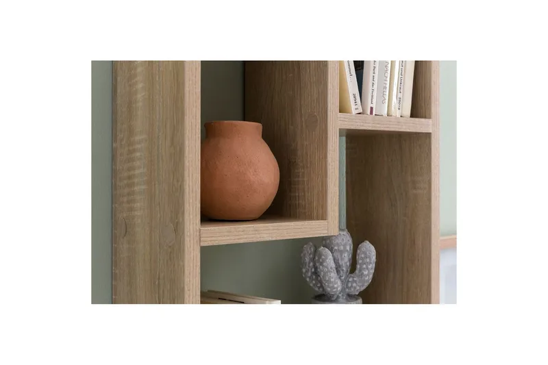 Vägghylla Wohnling melaminbelagd MDF, förvaringshylla, modern stil Sonoma - Sonoma - Förvaring - Hyllor - Bokhylla