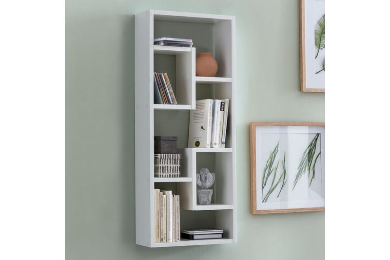 Vägghylla Wohnling melaminbelagd MDF, förvaringshylla, modern stil Vit - Vit - Möbler - Tillbehör & accessoarer - Bordstillbehör - Iläggsskiva