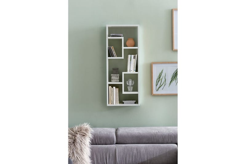Vägghylla Wohnling melaminbelagd MDF, förvaringshylla, modern stil Vit - Vit - Möbler - Tillbehör & accessoarer - Bordstillbehör - Iläggsskiva
