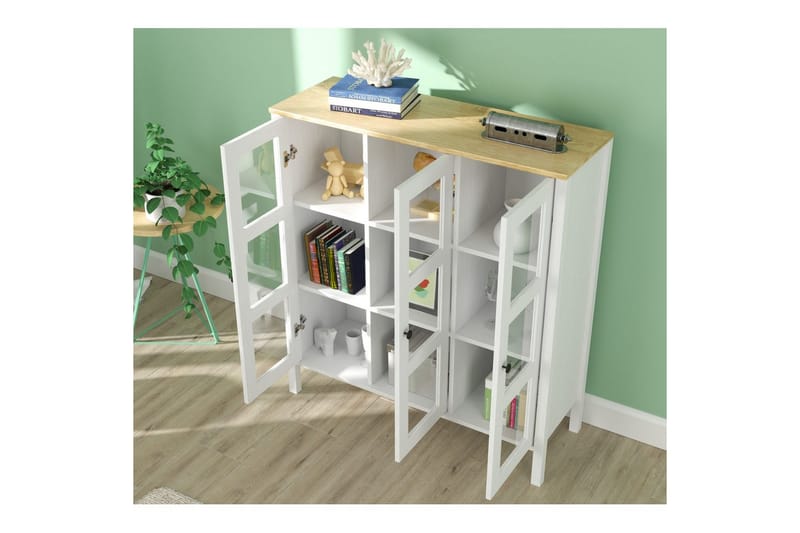 Cadrel Bokhylla 112 cm - Natur/Vit - Förvaring - Hyllor - Bokhylla