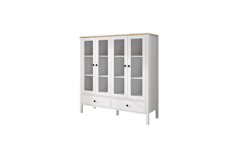 Cadrel Bokhylla 130 cm, Natur/Vit