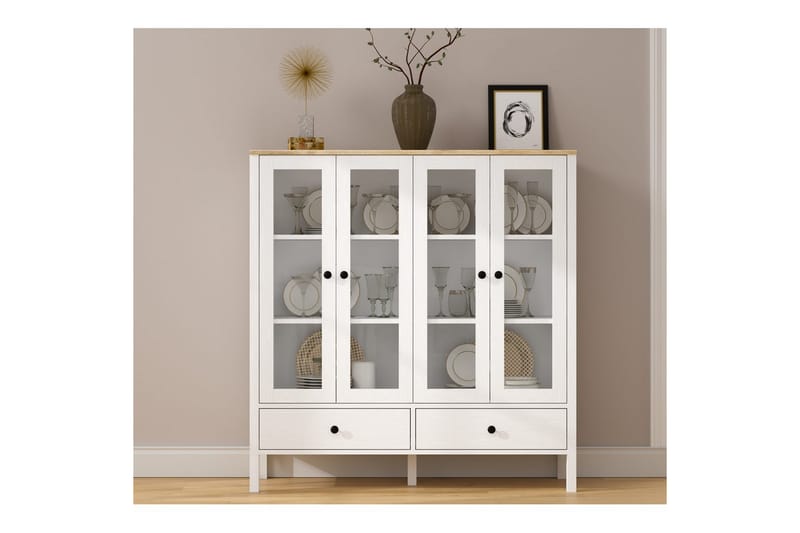 Cadrel Bokhylla 130 cm - Natur/Vit - Förvaring - Hyllor - Bokhylla