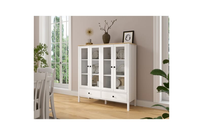 Cadrel Bokhylla 130 cm - Natur/Vit - Förvaring - Hyllor - Bokhylla