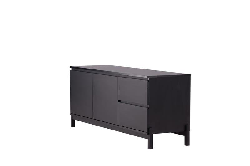 Corpus Golvstående Tv Bänk 138 cm med Förvaring i Målat Trä - Svart - Möbler - Vardagsrum - Tv-möbler & mediamöbler - Tv-bänkar