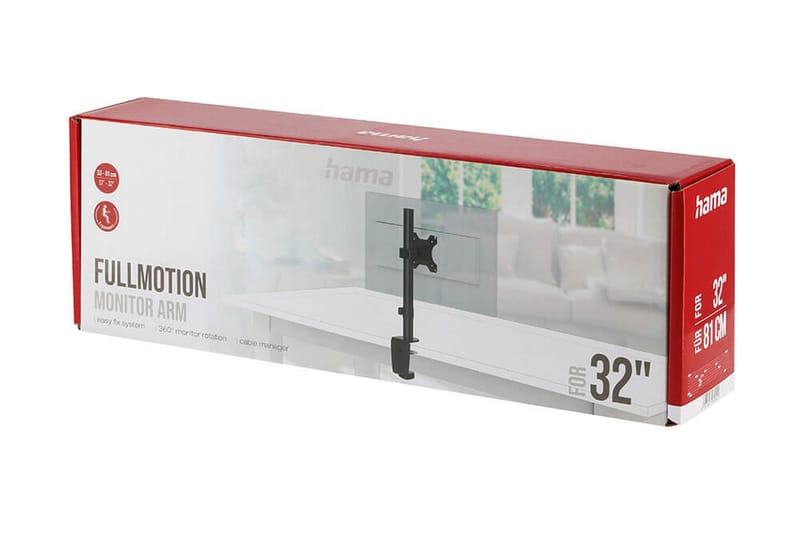 HAMA Monitorfäste För En Bildskärm Svart 13-32 - Möbler - Tillbehör & accessoarer - Bordstillbehör