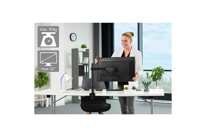 HAMA Monitorfäste För En Bildskärm XL Svart 13-32 - Möbler - Tillbehör & accessoarer - Bordstillbehör
