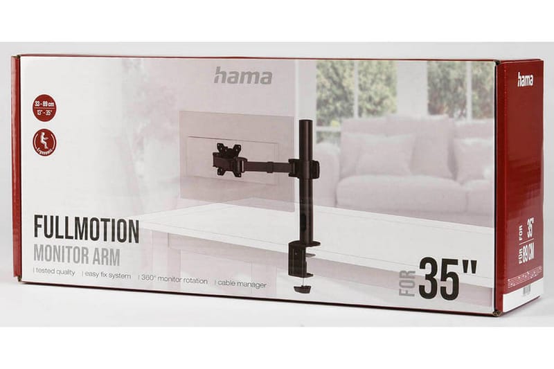 HAMA Monitorfäste För En Bildskärm XL Svart 13-32 - Möbler - Tillbehör & accessoarer - Bordstillbehör