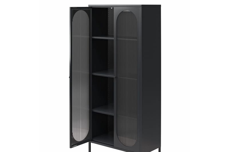 Högskåp Luna Svart - Svart - Möbler - Tillbehör & accessoarer - Bordstillbehör
