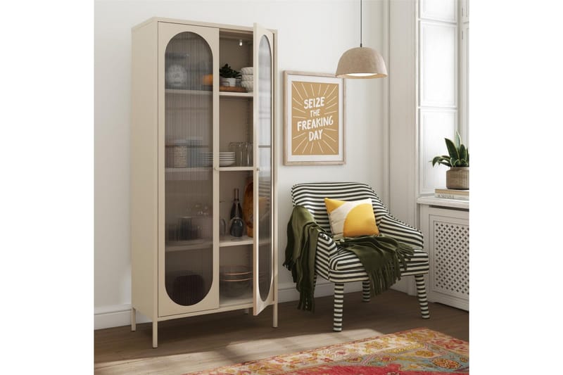Högskåp Luna Pergament - Pergament - Möbler - Tillbehör & accessoarer - Bordstillbehör