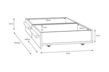 Ahmetbay Sänglåda 2-pack - Grå/Brun - Möbler - Tillbehör & accessoarer - Sängtillbehör