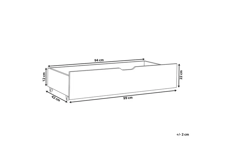 Förvaringslådor för säng Olendon set om 2 Vit - Vit - Möbler - Tillbehör & accessoarer - Sängtillbehör - Ribbottnar