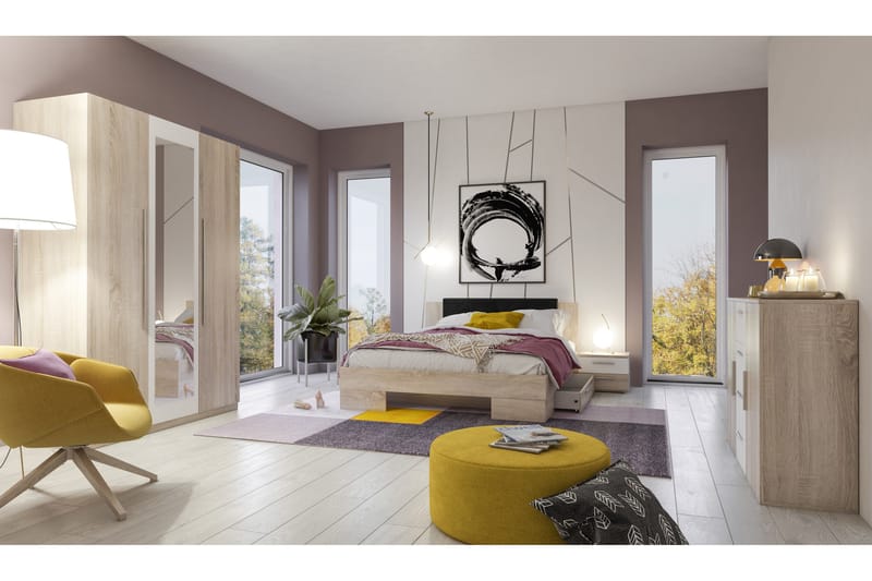 Hellebak Sänglåda 69x116 - Natur/Vit - Möbler - Tillbehör & accessoarer - Sängtillbehör