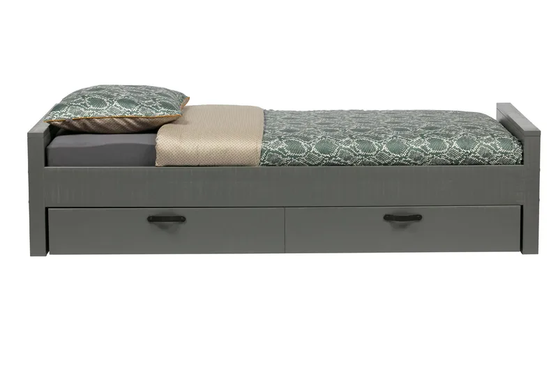 Kahe Sänglåda 92x198 cm - Grå/Svart - Möbler - Tillbehör & accessoarer - Sängtillbehör