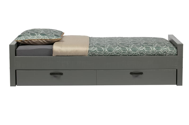 KAJE Sänglåda 92x198 cm Grå/Svart - Möbler - Tillbehör & accessoarer - Sängtillbehör