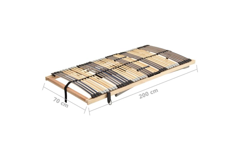 Elektrisk ribbotten med 42 ribbor 7 zoner 70x200 cm - Grå - Möbler - Tillbehör & accessoarer - Sängtillbehör - Ribbottnar