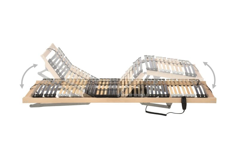 Elektrisk ribbotten med 42 ribbor 7 zoner 70x200 cm - Grå - Möbler - Tillbehör & accessoarer - Sängtillbehör - Ribbottnar