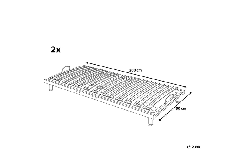 MARUCA Ribbotten Manuellt Justerbar 180x200 cm Silver - Möbler - Tillbehör & accessoarer - Sängtillbehör - Ribbottnar