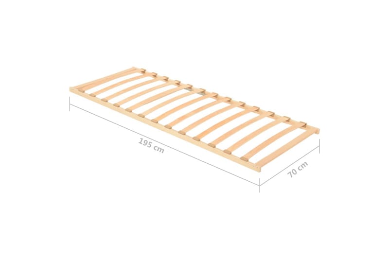 Ribbotten med 13 ribbor 70x200 cm - Brun - Möbler - Tillbehör & accessoarer - Sängtillbehör - Ribbottnar