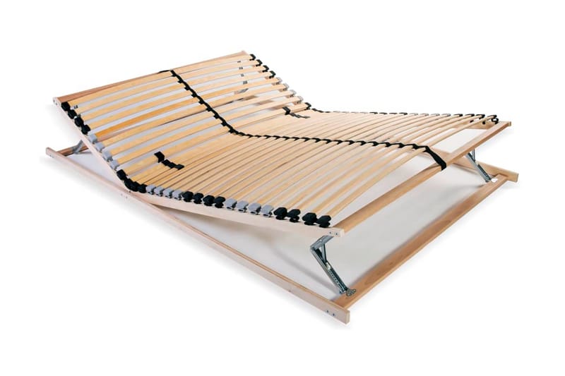 Ribbotten med 28 ribbor 7 zoner 140x200 cm - Brun - Möbler - Tillbehör & accessoarer - Sängtillbehör - Ribbottnar