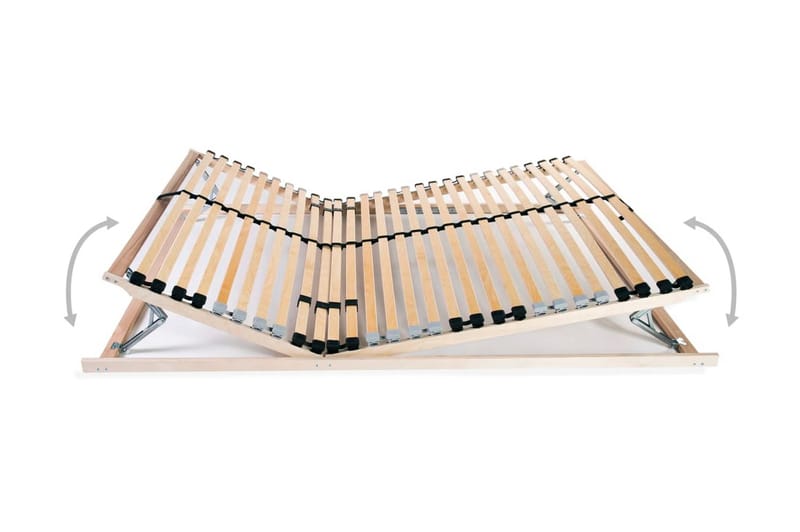 Ribbotten med 28 ribbor 7 zoner 140x200 cm - Brun - Möbler - Tillbehör & accessoarer - Sängtillbehör - Ribbottnar