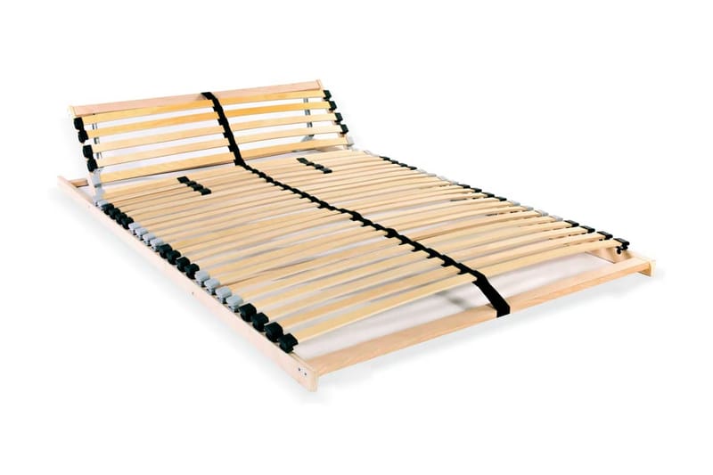 Ribbotten med 28 ribbor 7 zoner 140x200 cm - Brun - Ribbottnar