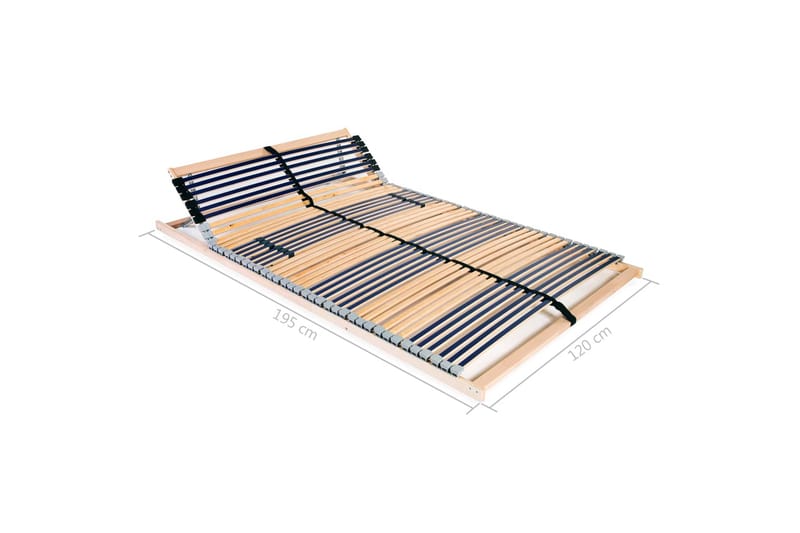 Ribbotten med 42 ribbor 7 zoner 120x200 cm - Blå - Möbler - Tillbehör & accessoarer - Sängtillbehör - Ribbottnar