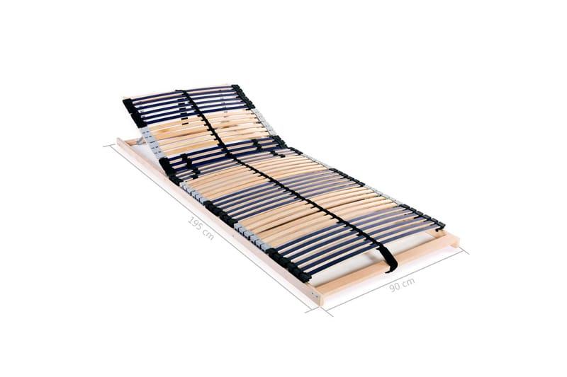 Ribbotten med 42 ribbor 7 zoner 90x200 cm - Blå - Möbler - Tillbehör & accessoarer - Sängtillbehör - Ribbottnar
