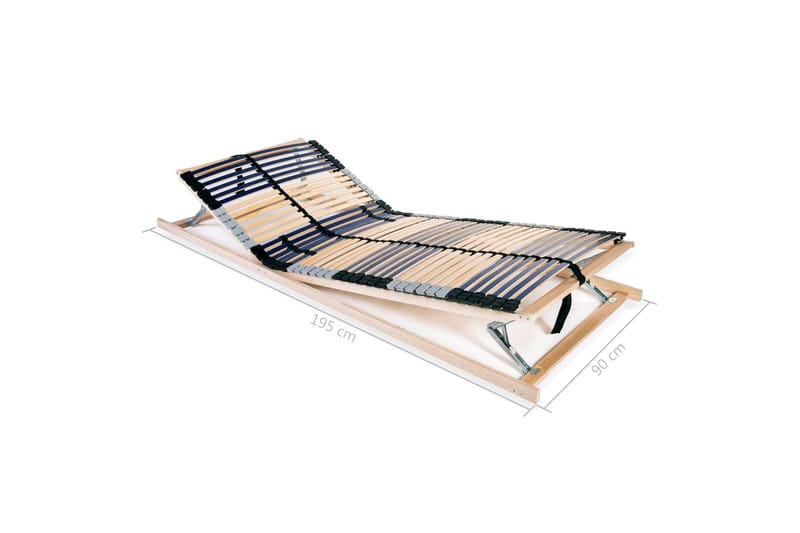 Ribbotten med 42 ribbor 7 zoner 90x200 cm - Blå - Möbler - Tillbehör & accessoarer - Sängtillbehör - Ribbottnar
