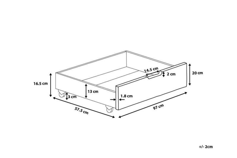 RUMILLY Låda 97|58 cm - Sänglåda - Sängtillbehör - Förvaringslådor