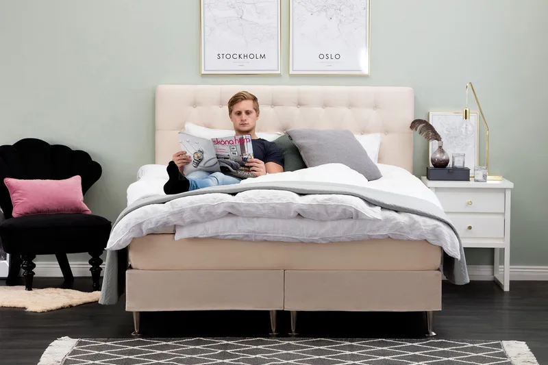 Sängben 13 cm 4-pack - Grå|Beige - Möbler - Tillbehör & accessoarer - Sängtillbehör - Sängben