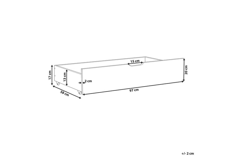 Sänglåda Rumilly Grå - Grå - Möbler - Tillbehör & accessoarer - Sängtillbehör