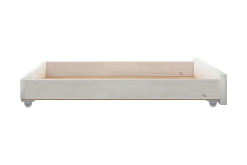 Sänglådor 2 st vit massiv furu - Vit - Möbler - Tillbehör & accessoarer - Sängtillbehör