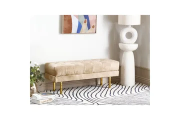 Sittbänk Roseville Beige/guld - Beige/guld - Möbler - Vardagsrum - Stolar & sittmöbler - Sittbänk