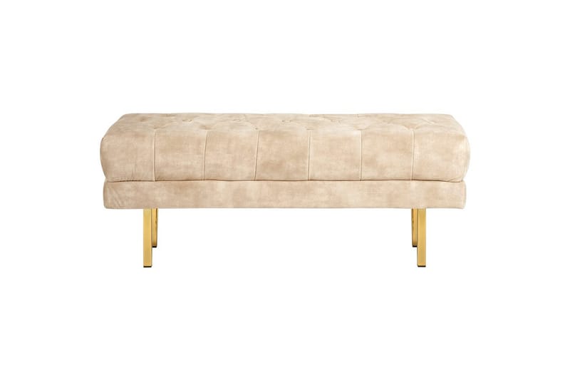 Sittbänk Roseville Beige/guld - Beige/guld - Möbler - Tillbehör & accessoarer - Sängtillbehör