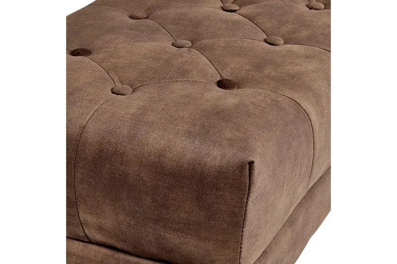 Sittbänk Roseville Mörkbrun/Guld - Mörkbrun/Guld - Möbler - Vardagsrum - Stolar & sittmöbler - Sittbänk